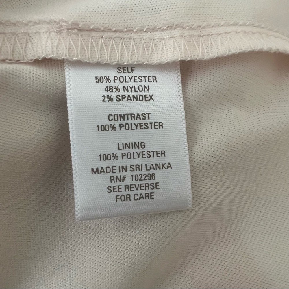 Cream dressy blouse belted sequins lace flowing sleeves. - Picture 6 of 8